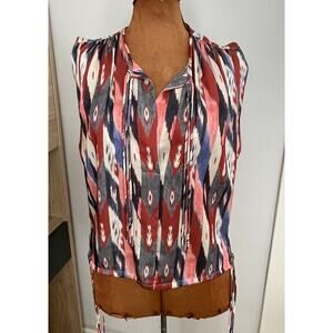 Isabel Marant Etoile Sz 36/US 4 Ikat Print Top Fringe Boho Tribal Festival Flowy